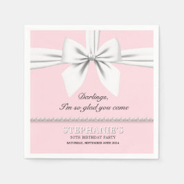 Rosa Elegante Extravagant Tiffany Geburtstagsgesch Serviette