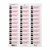 Rosa Elegante Extravagante Tiffany-Rücksendeadress (Vorne)