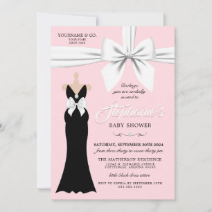 Rosa elegante Fancy Fashion Tiffany Baby Shower Einladung