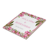 Rosa elegante Fliesen-Design mit Blumenmuster aus  Fliese (Seite)