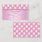 Rosa elegante halb glänzende Visitenkarte Diamant (Vorne/Hinten)