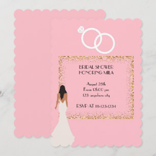 ROSA ELEGANTE HOCHZEITSPAAR-EINLADUNG EINLADUNG