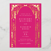 Rosa Elegante Kunst, Dichtung und Musik Folieneinladung (Vorderseite)