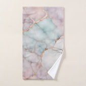 Rosa elegante Marmorsteintextur Badhandtuch Set (Handtuch)
