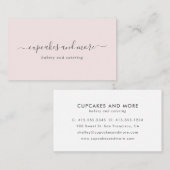 Rosa Elegante Minimalistische Visitenkarte (Vorne/Hinten)