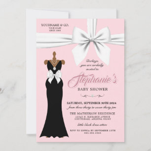 Rosa elegante Mode ethnische Tiffany-Baby-Party Einladung