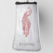 Rosa Elegante Peacock Golf Head Cover Golf Headcover (Rotieren 90)