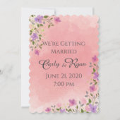 Rosa Elegante Save The Date (Rückseite)