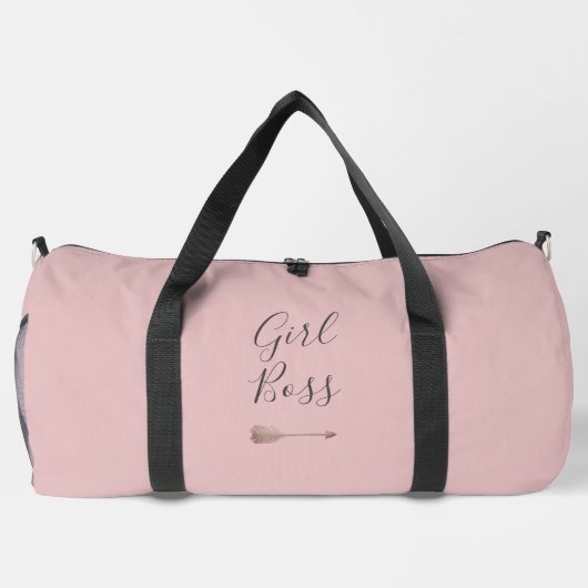 Rosa Elegante Script Girl Boss Duffle Bag (Rückseite)