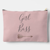 Rosa Elegante Script Girl Boss Zubehörtasche (Rückseite)
