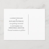 Rosa Elegante Spitze Save the Date Postkarte (Rückseite)