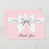 Rosa Elegante Tiffany Pearls Extravagantes Party G Dankeskarte (Vorne/Hinten)