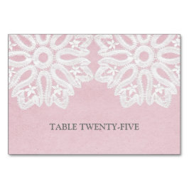 Rosa elegante Tischkarte Tischnummer