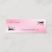 Rosa Elegante Visitenkarte (Rückseite)