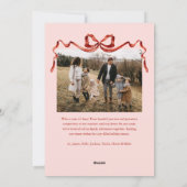 Rosa Elegante Wasserfarbe Roter Bund Weihnachten 4 (Rückseite)