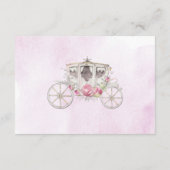 Rosa, elegante Wasserfarben - Blumenkutsche Detail Begleitkarte (Rückseite)