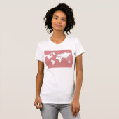 Rosa Elegante Welt T-Shirt (Vorne ganz)