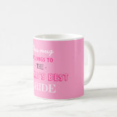Rosa Elegante World Bestes Geschenk für die Bridge Kaffeetasse (VorderseiteRechts)