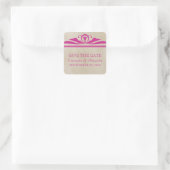 Rosa Eleganter Deko Save the Date Stickers (Tasche)