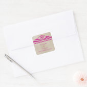 Rosa Eleganter Deko Wedding Stickers (Umschlag)