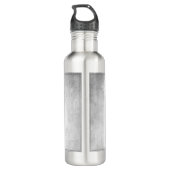 Rosa Eleganter Pfau Personalisiert Edelstahlflasche (Rückseite)