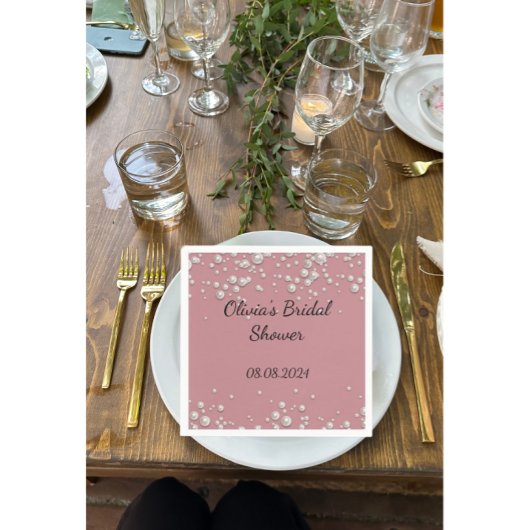 Rosa elegantes Brautparty, Hochzeit Serviette