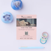 Rosa elegantes Business Promotions-Foto Flyer (Einzeln)