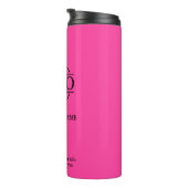 Rosa elegantes Firmenlogo Thermosbecher (Nach rechts gedreht)