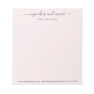 Rosa elegantes Minimalistisches Business Notepad Notizblock
