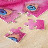 Rosa Elegantes Pfauenpuzzle Puzzle (Seite)