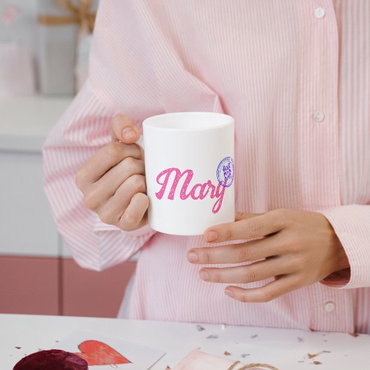 Rosa Elegantes Script Beste Mama Motif Kaffeetasse