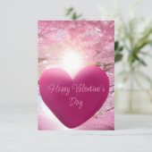 Rosa Elegantes Skript | Valentinstag-Karte Karte (Stehend Vorderseite)