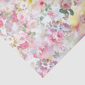 Rosa elegantes Watercolor-Rosen-Blumenmuster Seidenpapier (Ausschnitt)