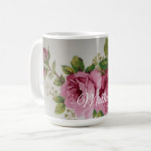 Rosa Eleganz Kaffeetasse (Vorderseite Links)