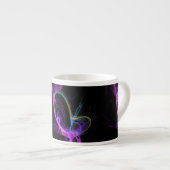 Rosa elektrisches Fraktal Espressotasse (Vorderseite Rechts)