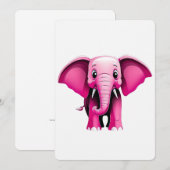 Rosa Elephant Art Card (Vorne/Hinten)