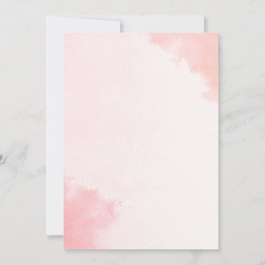 Rosa Elephant Baby Dusche Einladung (Rückseite)