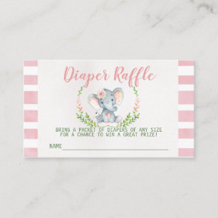 Rosa Elephant Babydusche Windelwaschmaschine Einla Begleitkarte