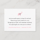 Rosa Elephant Buchanforderungskarte / Bücher für d Begleitkarte (Vorderseite)