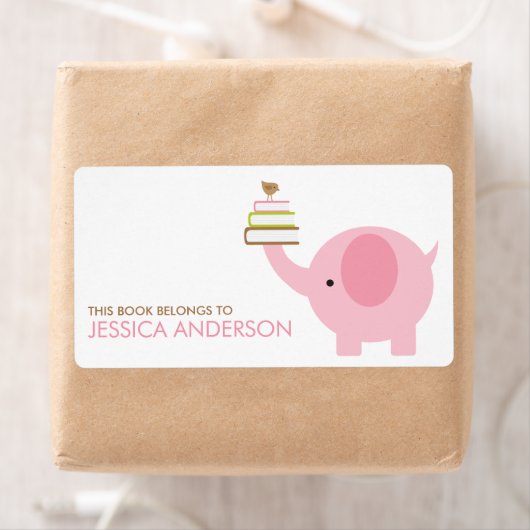 Rosa Elephant Buchzeichen (Insitu)