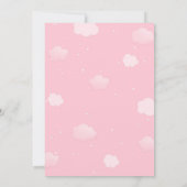 Rosa Elephant Floral Girl Dusche Einladung (Rückseite)