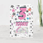 Rosa Elephant Geburtstagskarte Karte (Vorderseite)