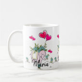 Rosa Elephant Rosa Herz Tasse (Links)