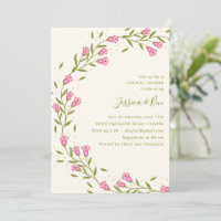 Rosa Elfenbein Blumenpaar Hochzeitsbrautdusche