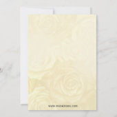 Rosa Elfenbeinküste Rose Vintag Bridal Tee Einladu Einladung (Rückseite)