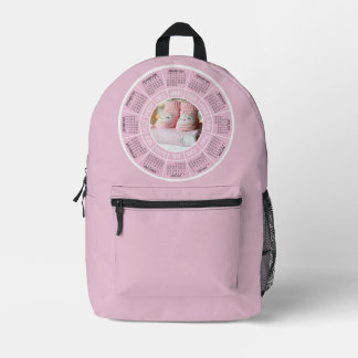 Rosa Eltern erwarten Baby Girl Backpack Bedruckter Rucksack