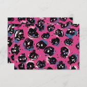 Rosa emo Bildhauerei Einladung & Stationery Gruß (Vorne/Hinten)