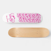 Rosa Emo Führer der Schädel-Mädchen-Skateboards Skateboard (Horizontal)