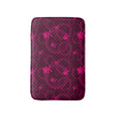 Rosa Emo Muster mit Kreisen Badematte (Vorderseite Vertikal)