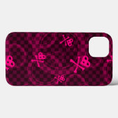 Rosa Emo Muster mit Kreisen Case-Mate iPhone Hülle (Rückseite (Horizontal))